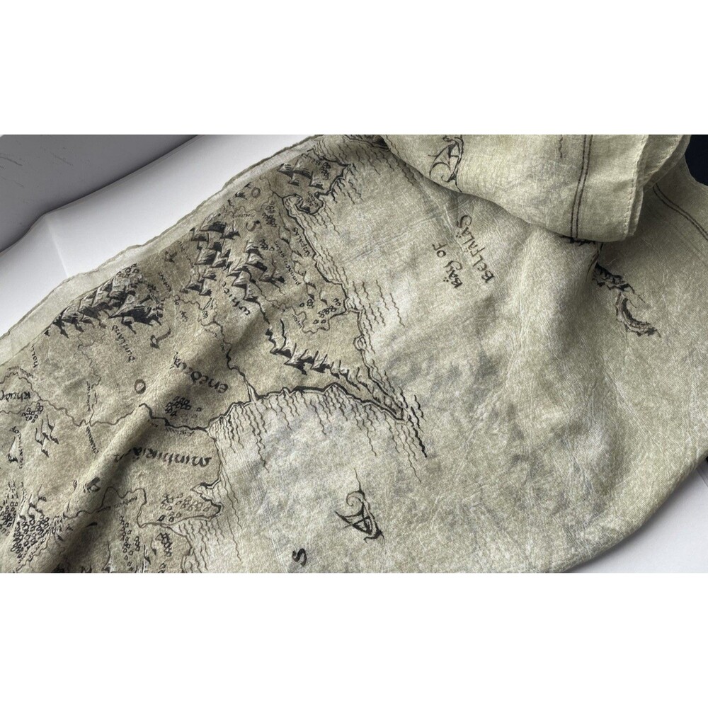 Lord of the Rings Lightweight Scarf - Middle Earth Map - Hobbit - Movie